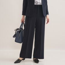 インディヴィ(INDIVI)の【通勤スーツ／洗える】ストレッチワイドパンツ