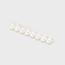 【セレモニー／上品】パール調モチーフブローチ