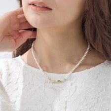 ランダムパール調ネックレス