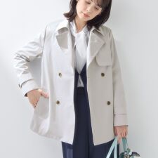 【花粉付着防止／撥水／UVケア】名品トレンチコート
