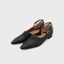 【合皮】ポインテッド セパレートストラップサンダル