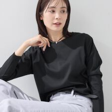【洗える】きれいめラウンドテールロンT