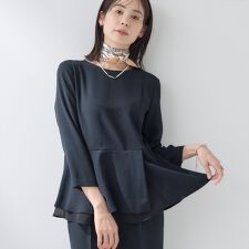 【洗える／UVケア／SETUP可】着る日傘ペプラムブラウス