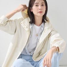 【撥水／フード取外し可】凹凸素材ブルゾン