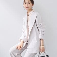 【撥水軽量】ミドル丈 ミニマルトレンチコート