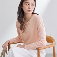 【シルク混】きれいめVネックニット