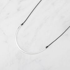 【長さ調整自由】メタルカーブバーネックレス