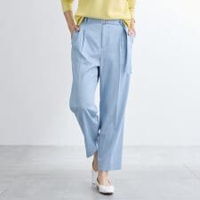 【洗える／UVケア／SETUP可能】デニムライクテーパードパンツ