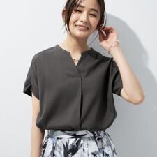 【洗える／SETUP可能】スキッパーブラウス