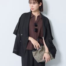 【洗える／メッシュ素材／SETUP可能】半袖シアージャケット