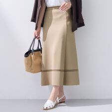 【洗える／SETUP可能】Aラインニットスカート