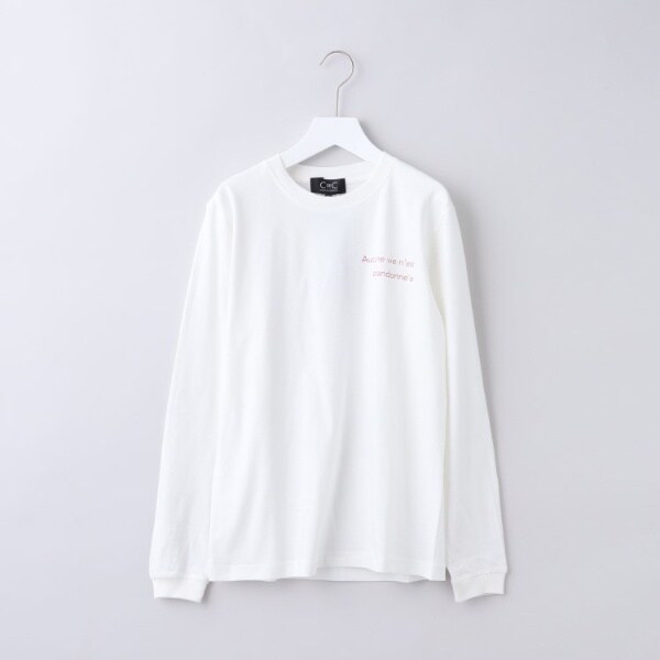 WORLD for the World】メッセージプリント長袖Tシャツ | クード