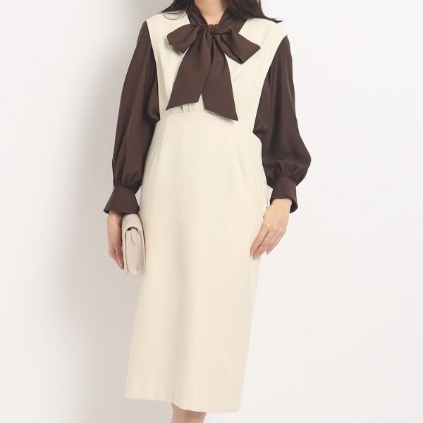 ミモレ丈 ジョーゼットワンピース【洗える】 | アンタイトル(UNTITLED