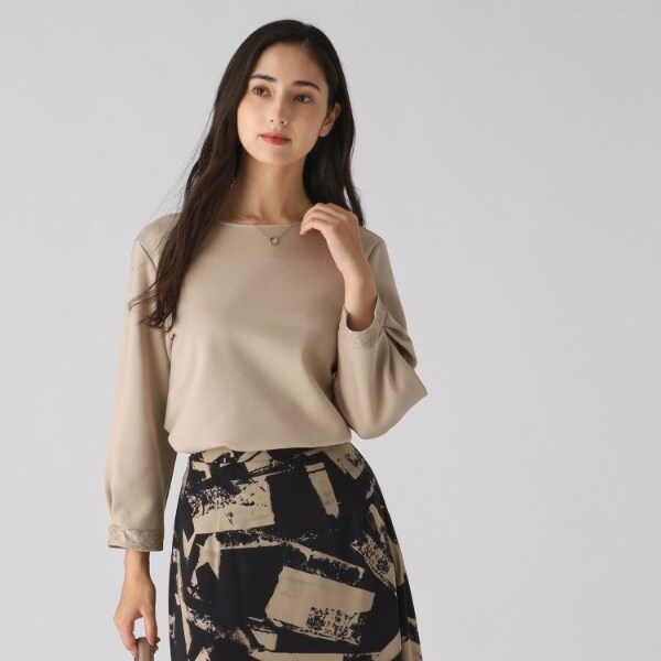 J.PRESS LADIES 【イージーケア】スビンギザストライプ カットソー J.PRESS LADIES 【イージーケア】スビンギザストライプ