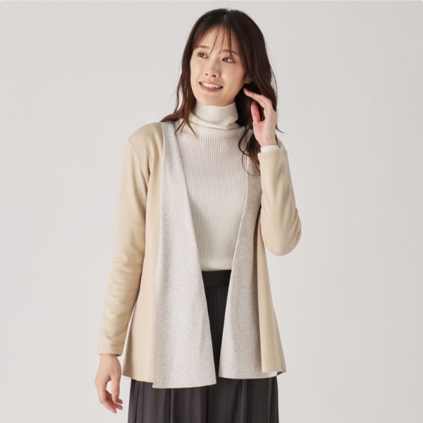 美品【クードシャンス】ウエストベルト付き フリルカラー ロングカーディガン 黒 美品【クードシャンス】ウエストベルト付き フリルカラー ロング