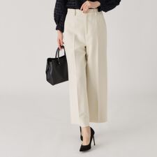 【日本製／ラメ入り】上品なストレートワイドパンツ