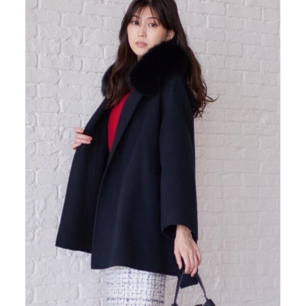 COUP DE CHANCE（クードシャンス）の「【日本製/エレガント】フォックスファー付きチェスターコート（チェスターコート）」 - WEAR