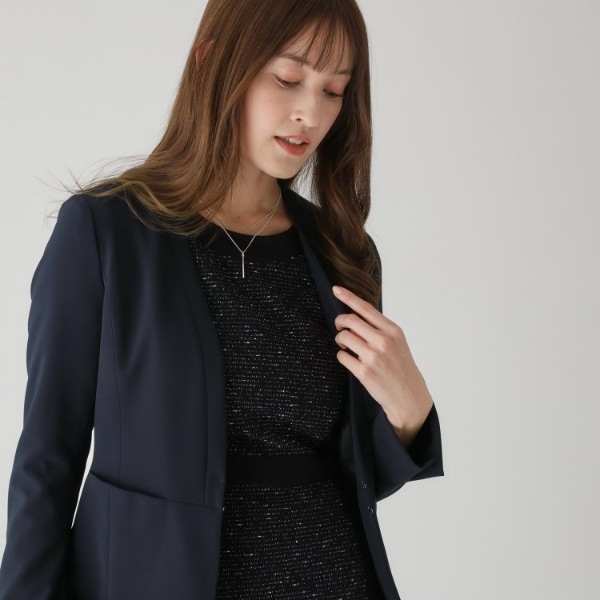 クードシャンス セットアップ 360°美シルエットカラーレスジャケット&スカート COUP DE CHANCE（クードシャンス）の「◇【洗える／日本製