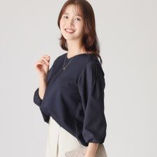 【洗える／日本製／袖の異素材使い】ジャージプルオーバー