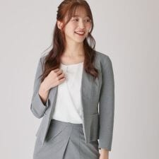 クード シャンス(COUP DE CHANCE)の【洗える／日本製】細見えカラーレスジャケット