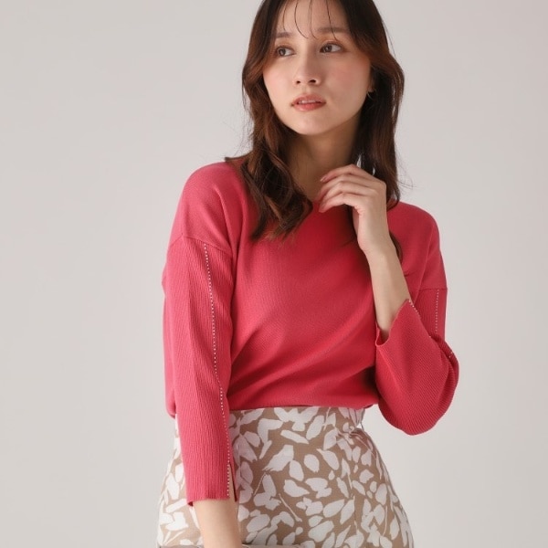 クード・シャンス ニット トップス レース カシミヤ混 レディース フリーサイズ 赤紫 COUP DE CHANCE ◇【洗える】ニットトップス（ニット/セーター） | COUP DE