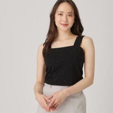 【洗える／日本製】キラキラ煌めくホットフィット付キャミソール | クード シャンス(COUP DE CHANCE)