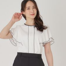 【洗える／日本製】異素材組合せのジャージプルオーバー
