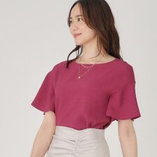 【洗える】フレアー袖ブラウス