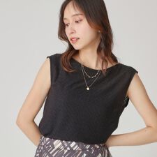 【手洗い可／日本製】シアー感あるジャージトップス