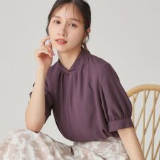 クード シャンス(COUP DE CHANCE)の【手洗い可／日本製】パフスリーブブラウス