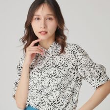 クード シャンス(COUP DE CHANCE)の【手洗い可／日本製】パフスリーブブラウス