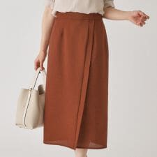 【手洗い可／日本製】きれいめデザインタイトスカート