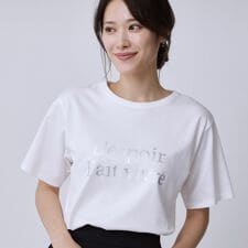【手洗い可／日本製／箔プリント】ロゴTシャツ