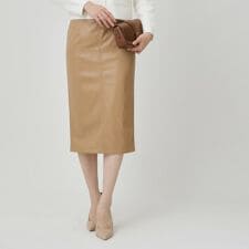 【レザー調】ナロータイトスカート