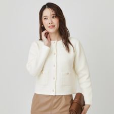 クード シャンス(COUP DE CHANCE)の【手洗い可】ジャケット風カーディガン