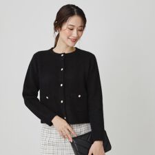 クード シャンス(COUP DE CHANCE)の【手洗い可】ジャケット風カーディガン