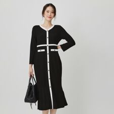 【手洗い可／日本製】ニットドレス