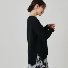 【手洗い可／日本製】ヒップ丈ニットトップス