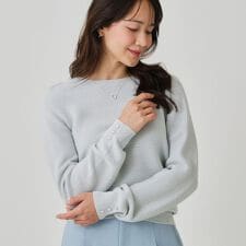 【手洗い可／日本製／ホールガーメント】ラメ混ドルマンニットトップス