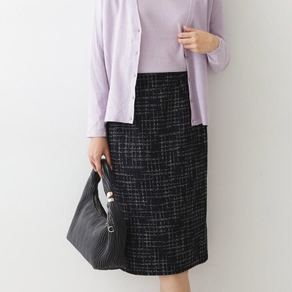 日本製】ラメ混ツイードフレアースカート | クード シャンス(COUP DE