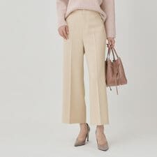 【手洗い可】ストレートワイドパンツ