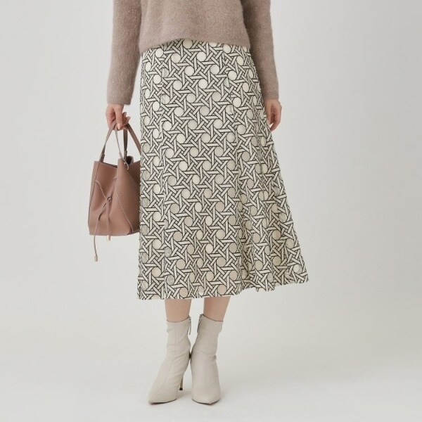 日本製】シアー刺繍のフレアースカート | クード シャンス(COUP DE