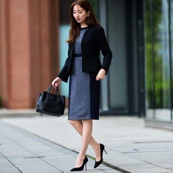 クード シャンス（COUP DE CHANCE）/【洗える／日本製／麻混素材】フィットアンドフレアワンピース 洗える／日本製／麻混素材】フィットアンドフレアワンピース | クード