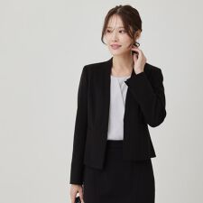 【日本製／セットアップ可】ジャージ素材のカラーレスジャケット