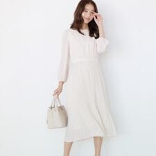 【洗えるセレモニー】プリーツワンピース