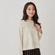 【手洗い可】ジャガートニットトップス