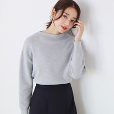 【手洗い可】ラメ混ニットトップス