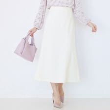 【手洗い可／日本製／ウエスト後ろゴム仕様】マーメイドシルエットのスカート