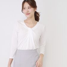 【手洗い可／日本製／7分袖】しなやかな落ち感のカットソー