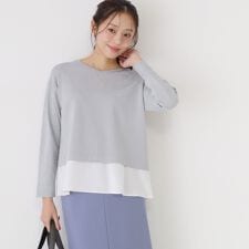 【洗える】レイヤード風デザイントップス